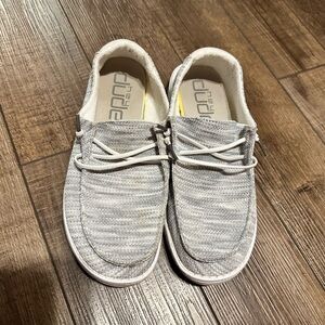 Hey Dude Gray Slip-On Loafers with Moccasin Stitching